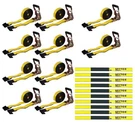 2" X 30' Ratchet Straps W/flat Hook Wll 3,333 Lbs With Cordura Sleeve - Black. Fixed Price $184.49.