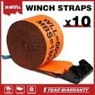 X-bull 10 Pack 4" 30' Winch Truck Straps W/flat Hook Towing Orange 18000 Lbs. Fixed Price $129.00.