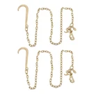 2 Pack G80 Tow Chain 4700LBS W/ 15" Jrt Hook G70 Grab 5/16" 8'. Fixed Price $66.87.