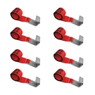 8 Pack Usa 4" X 5' Roll Off Container Winch Strap W/ Large Flat Hook For Truck. Fixed Price $121.37.