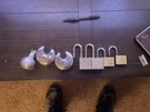 Mmakrvsanaster, Pacific Lock, Padlocks Brass & Stainless Steel NO40 100G Lot. Fixed Price $50.00.