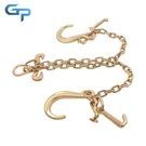 5/16" 2' W/ 8" Jrt Hook V Bridle G80 Trailer Transport Tow Chains 5400LBS. Fixed Price $33.90.