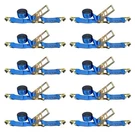 Usa 10PACK Heavy Duty 3" X 30' Ratchet Tie Down Strap W/j Hook Wll 5400 Lbs Blue. Fixed Price $464.26.