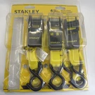 (qty 3) Stanley S9500 Black/yellow 1" X 10' Ratchet Strap Light Cargo 300 Lb. Fixed Price $14.99.