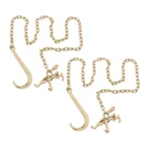 2 Pack G80 Tow Chain 4700LBS W/ 15" Jrt Hook G70 Grab 5/16" 8'. Fixed Price $66.94.
