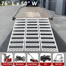 76" X 50" Aluminum Tri-fold With Straps 1500 Lbs Atv Utv Folding Ramps. Fixed Price $165.00.
