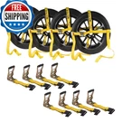 Mytee Products 4 Pack X 120 Yellow Side Mount Wheel Tie Down Strap Flat Hook. Fixed Price $187.51.