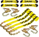 Vulcan 8-POINT Roll Back Tie Down Kit Chain Tails Both Ends 4PK Yellow. Fixed Price $154.00.