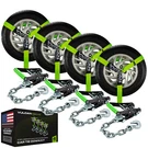Lasso Car Tie Down Chain Anchors 2"X96", 4 Pack High-viz 3300 Lbs Swl. Fixed Price $129.99.