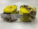(2) Ancra 43795-15-27 4" X 27' Flatbed Trailer Winch Tie Down Strap W/ Chain. Fixed Price $53.95.