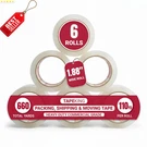 Clear Packing Tape 6 Rolls 2.7MIL Heavy Duty 1.88IN X 110YD Shipping Storage Us. Fixed Price $45.79.