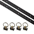 Trol Track Tie Down System Includes 2 Usa Made 4FOOT Black Anodized Aluminum. Fixed Price $192.13.