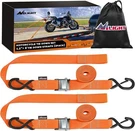 Motorcycle Tie Down Straps 1.5 8 Heavy Duty Cambuckle W/soft Loops Nilight. Fixed Price $129.99.