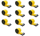 10PK Winch Straps 4"X 20' Yellow Heavy Duty Tie Down W/flat Hooks Wll# 5400 Lbs. Fixed Price $119.99.