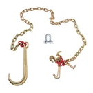 W/ 15" Jrt Grab Hook 5/16" 6' Tow Chain Transport G80 5400LBS. Fixed Price $29.14.