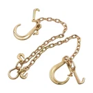 5/16" 2' G80 Trailer Transport Tow Chains 5400LBS V Bridle W/ 8" Jrt Hook. Fixed Price $33.98.
