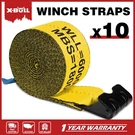 X-bull 10 Pack 4" 30' Winch Truck Straps W/flat Hook Towing 18000 Lbs Yellow. Fixed Price $129.00.