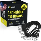 50 Pack 15" Rubber Tarp Straps With Metal S-hooks For Secure Tie-downs. Fixed Price $82.99.