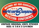 National Hot Rod Association 1973 World Champion Vintage Original Decal Sticker. Fixed Price $9.50.