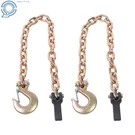 Pack Trailer Safety Chains With Hooks 3/8'' 35' Tow 21,000 Lbs G80. Fixed Price $28.05.
