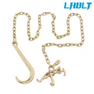 Lablt 5/16" 8' J Hook Tow Chain W/ Grab G80 4700LBS Transport. Fixed Price $32.06.