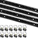 Tie Down System, Includes Pack 4FT Black Anodized Aluminum L-track .... Fixed Price $140.05.